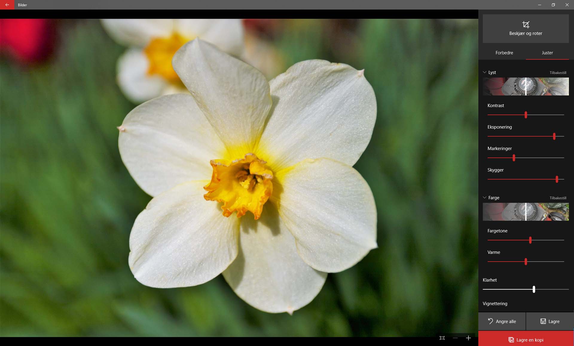 Bildebehandling i Windows 10 - Microsoft Bilder