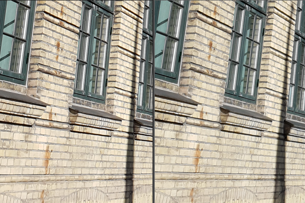 Samsung Galaxy S9+ skärpa