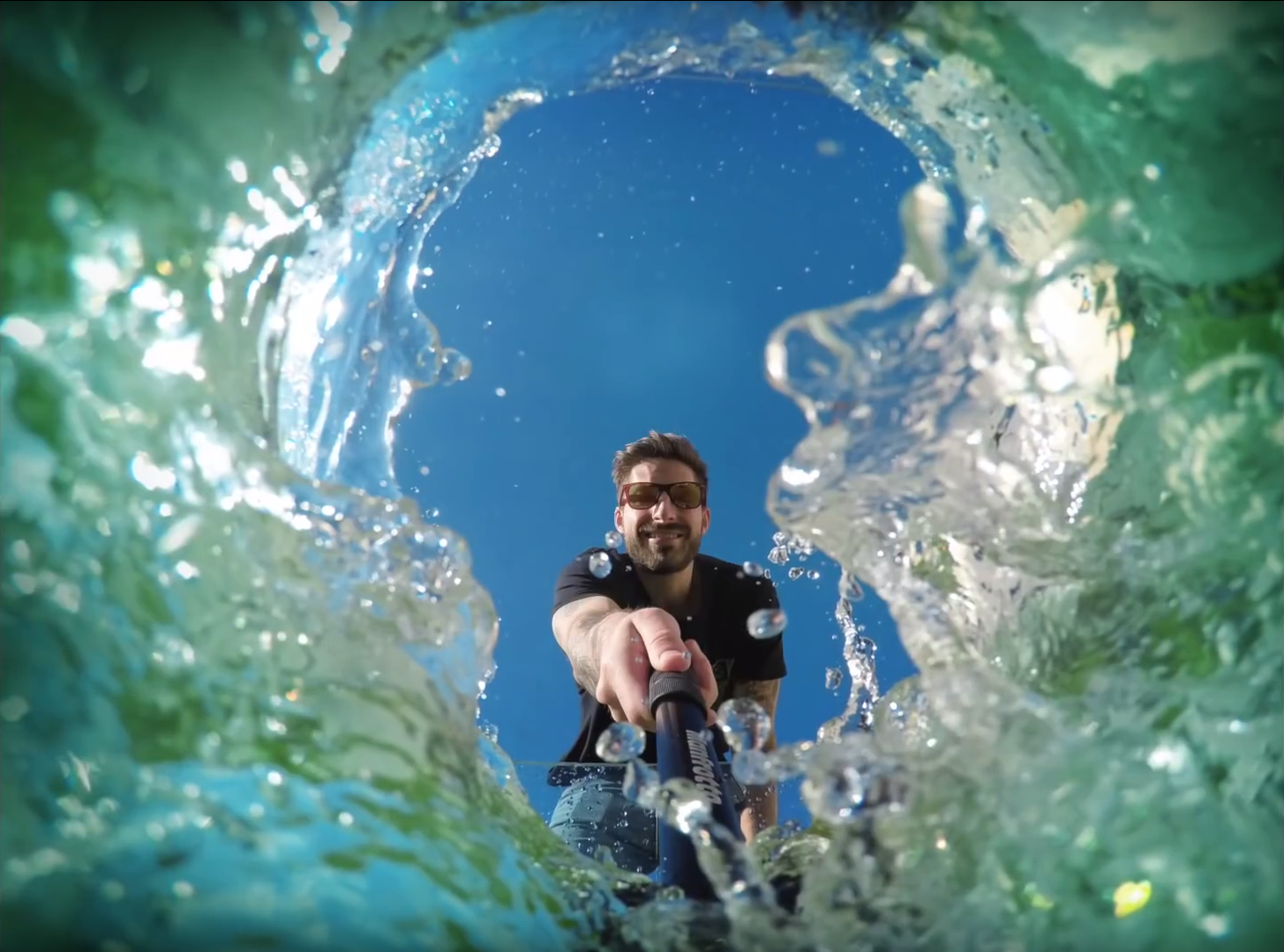 Porträtt genom vatten