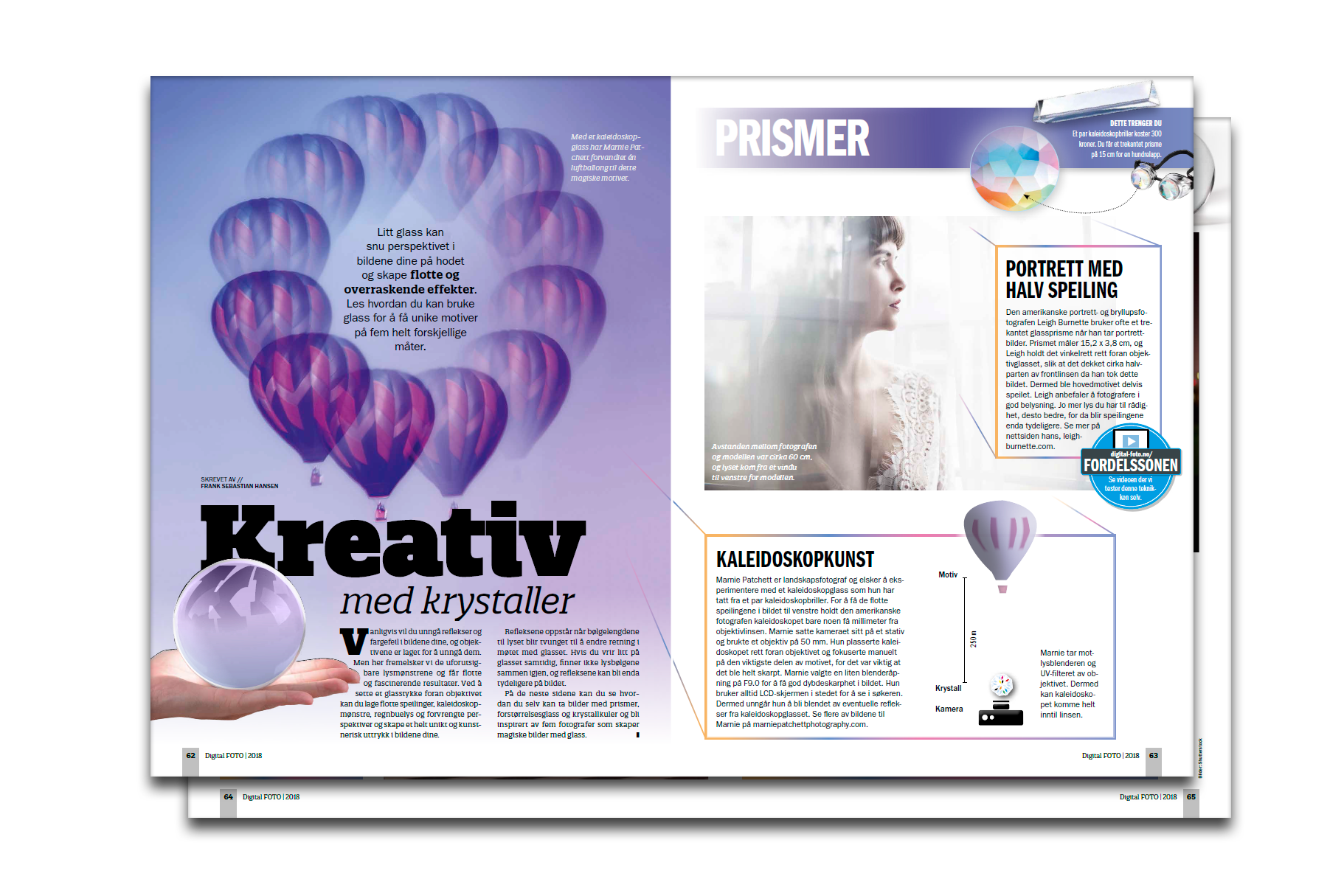 Kreativ fotografering med krystaller i Digital FOTO nr 4/2018