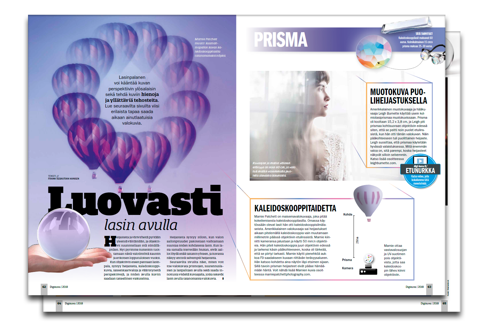 Kokeilevaa valokuvausta kristallien avulla Digikuvan numerossa 4/2018