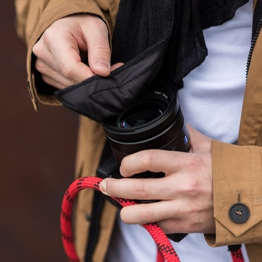 Tørklæde tørrer objektiv af