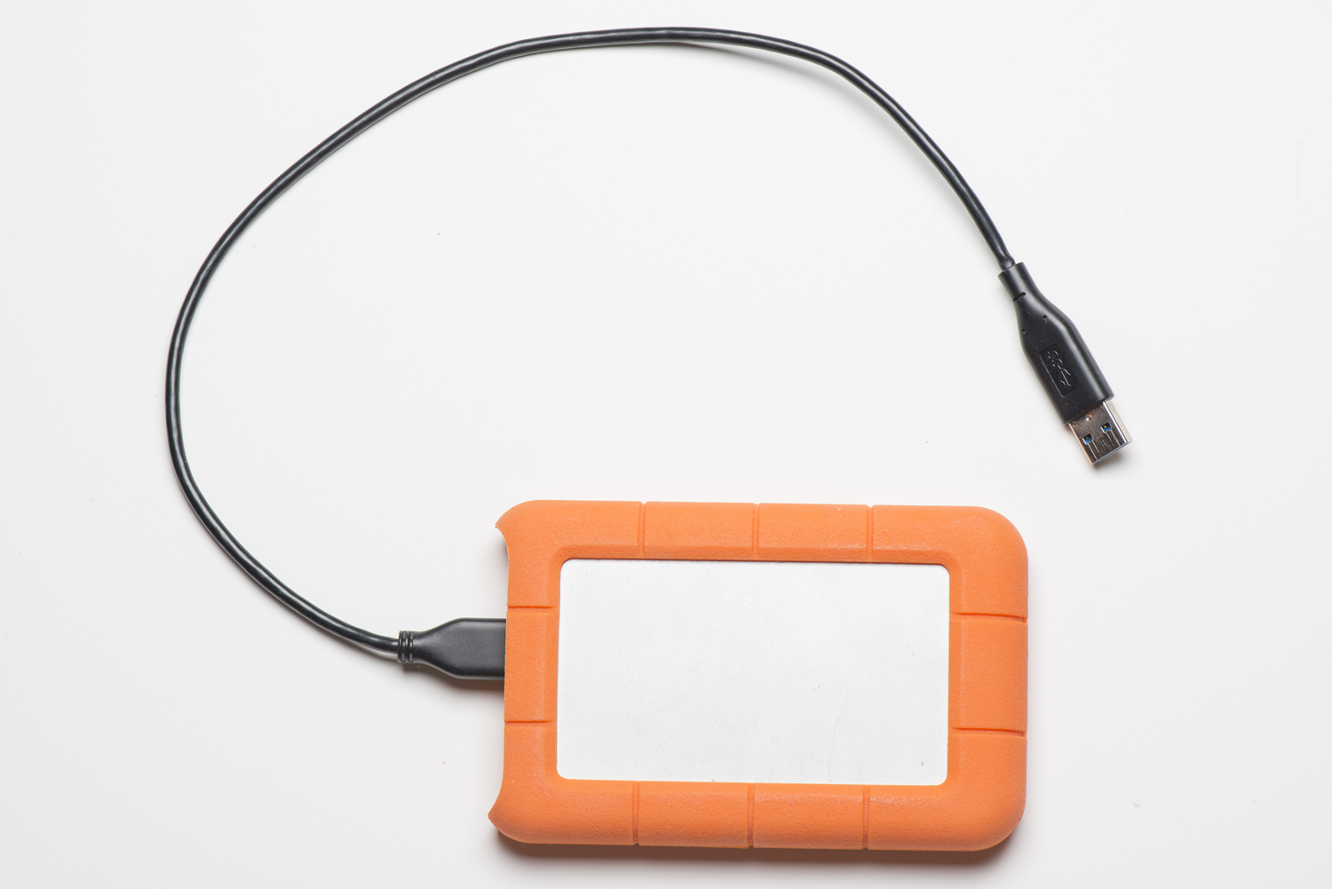 Hårdfør ekstern harddisk, der kan tages med på fototur.