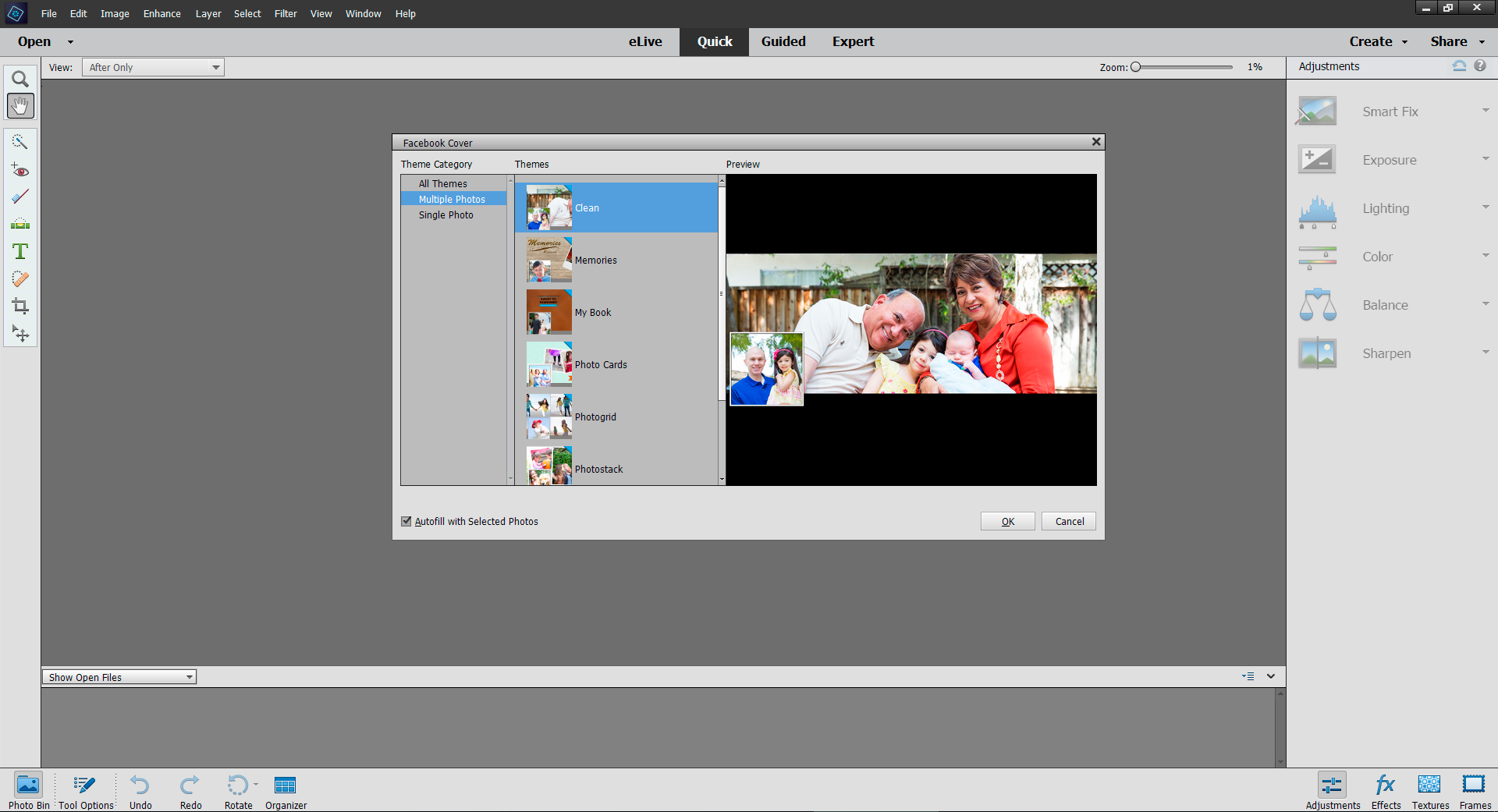 Omslagsbild till Facebook i Elements