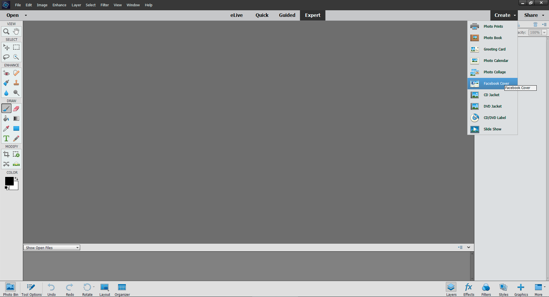 Slik lager du et forsidebilde til Facebook i Photoshop Elements