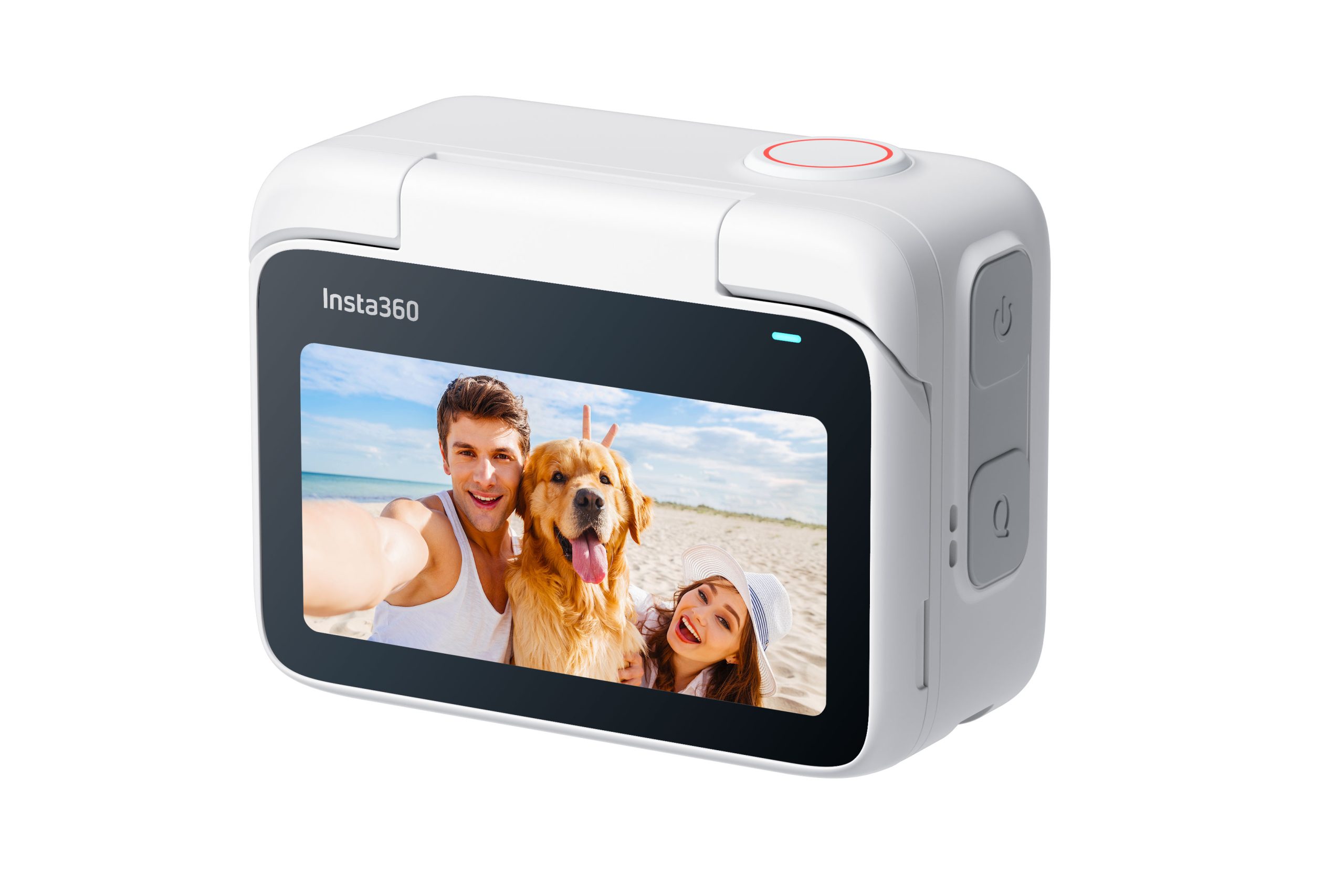 Det er nemmere at betjene GO 3, når det placeres i Action Pod, som har en vipbar tpuchskærm.