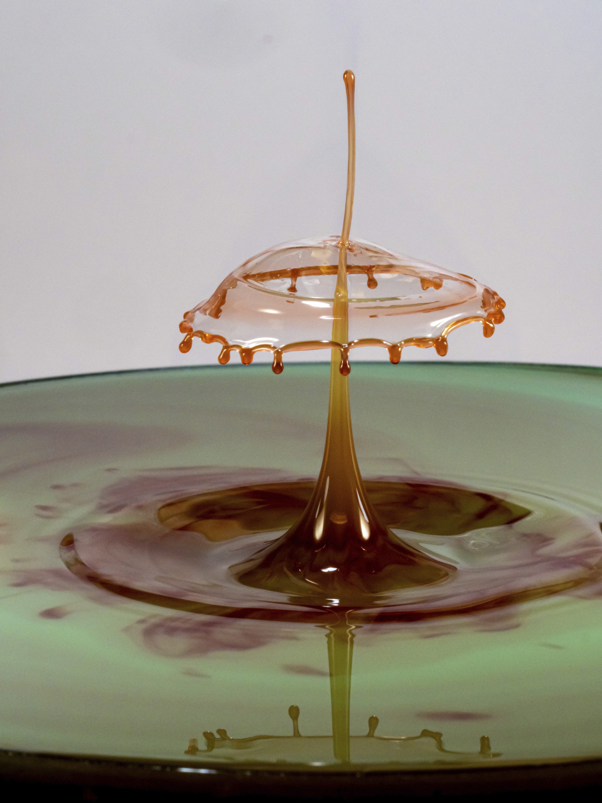 Dråbeformation fanget med hurtige lukkertider.