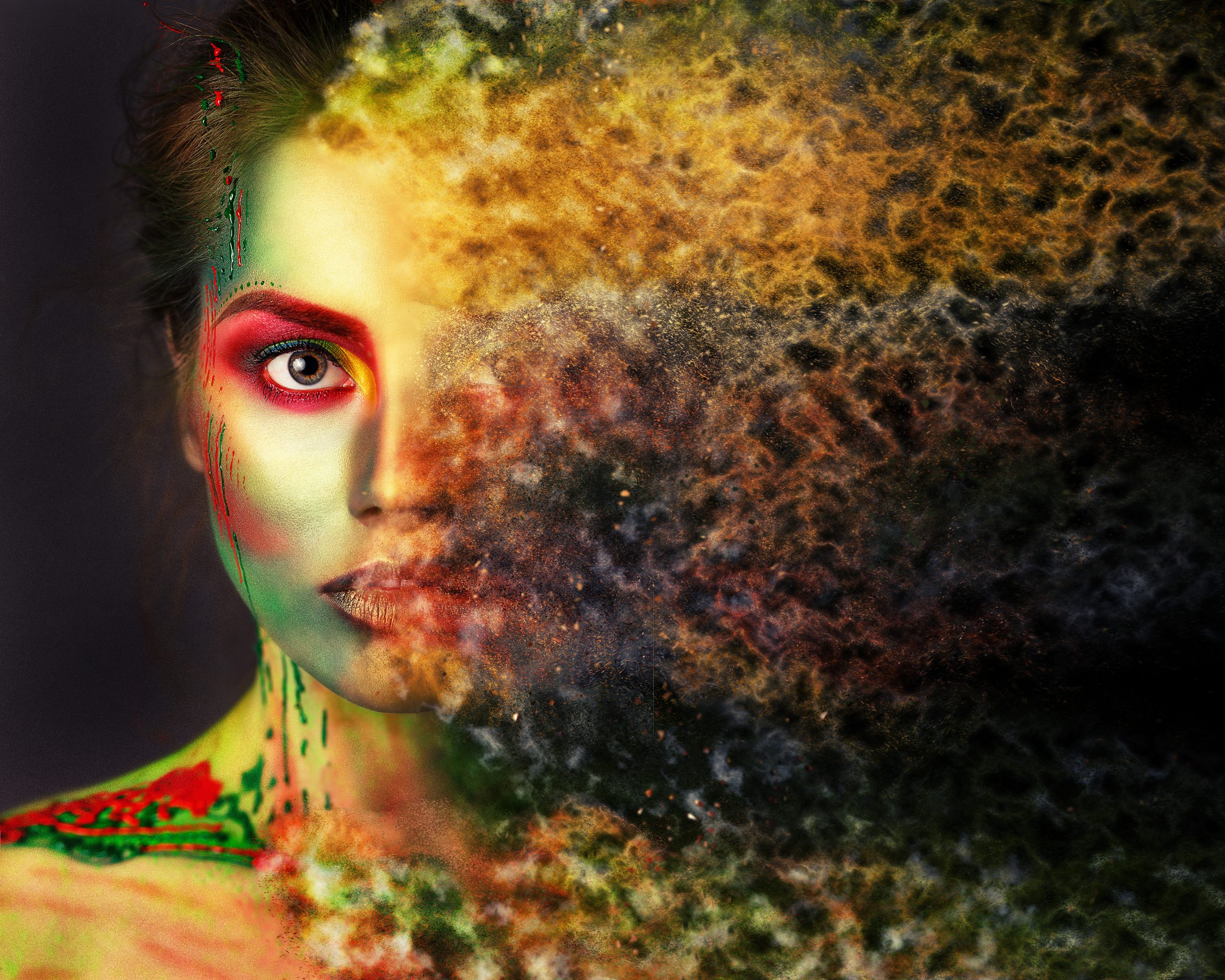 Manipulation af kvinde i Photoshop.