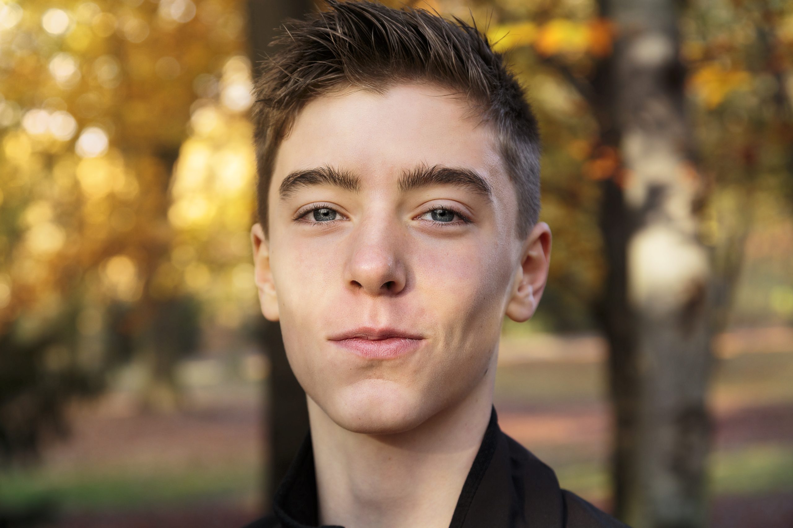 dreng, teenager, bokeh, portræt