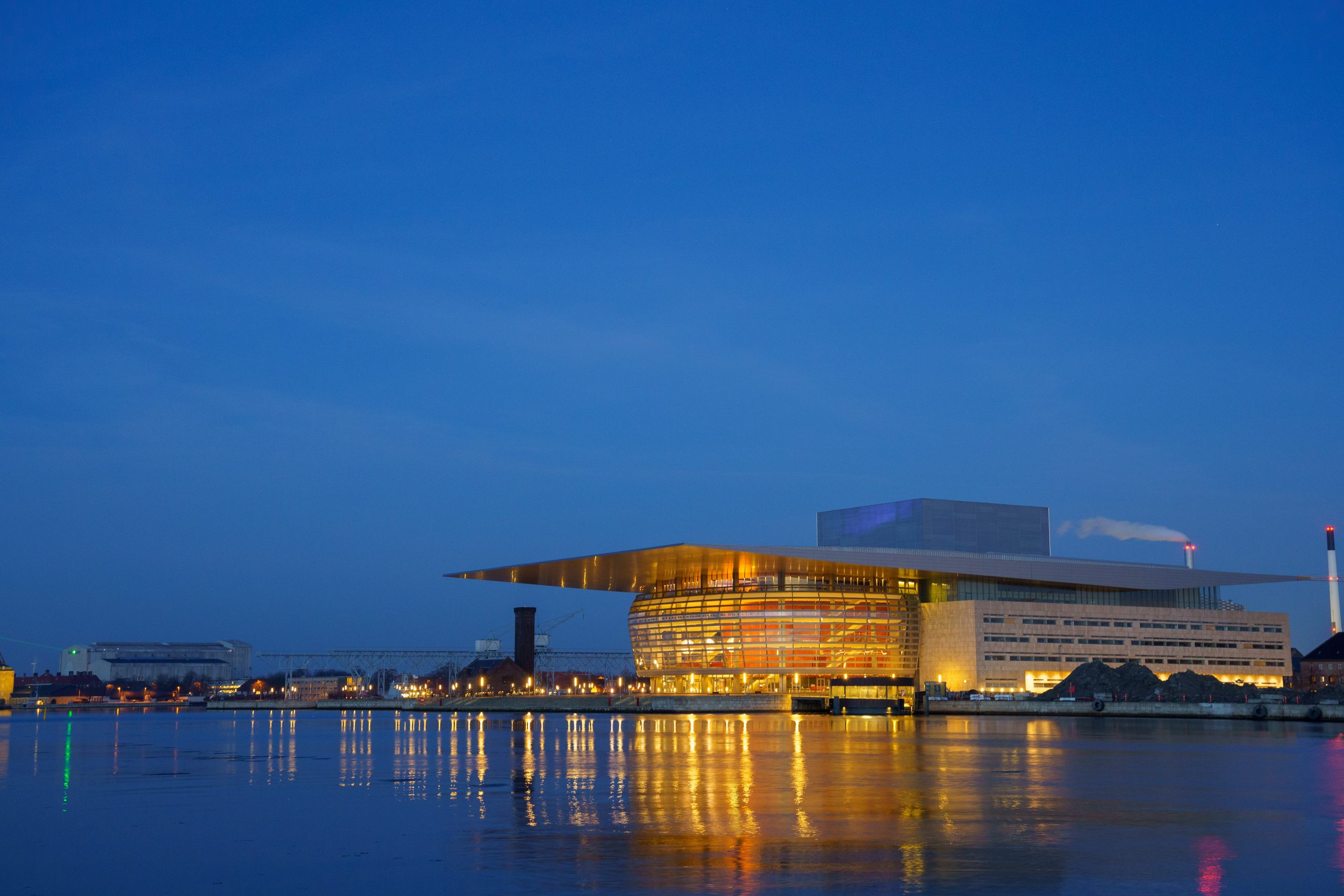 Aftenbillede i den blå time