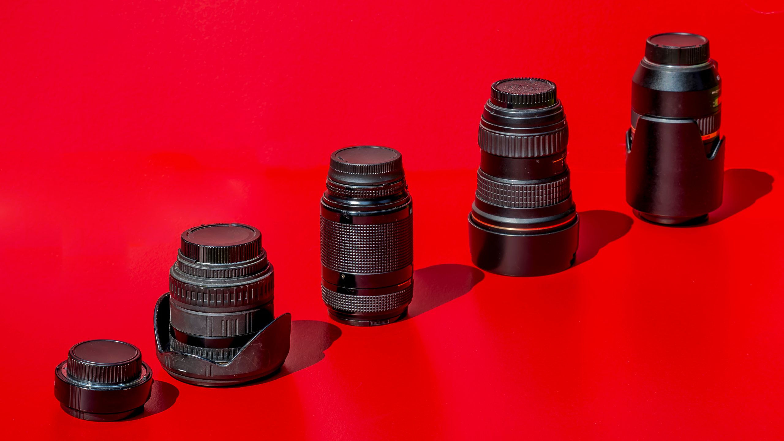 Billede af forskellige typer objektiver