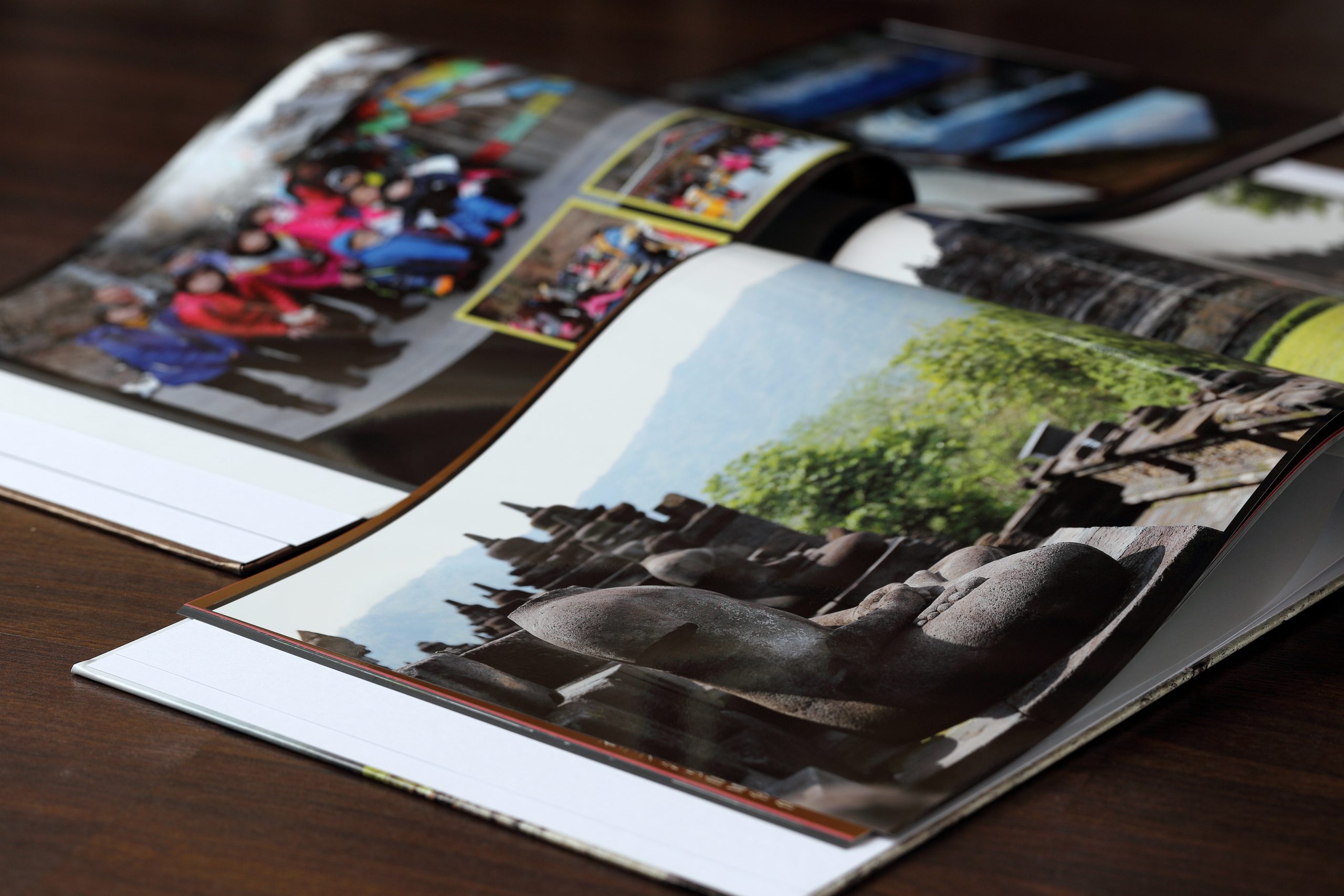 Fotobok med semesterbilder