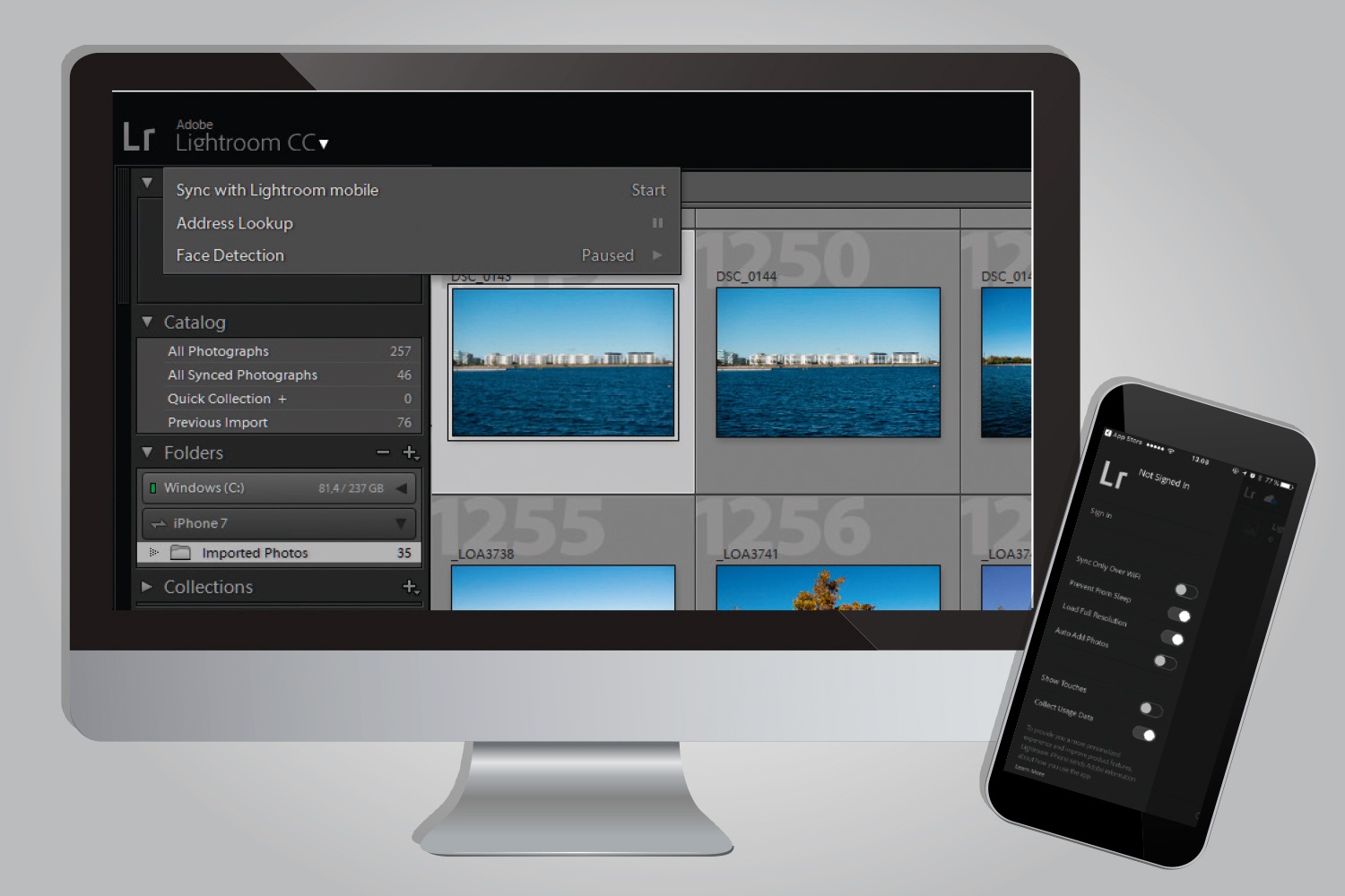 Sådan overfører du raw-filer fra Lightroom Mobile til Lightroom på computeren