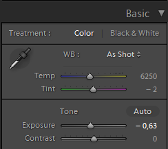 Exposure i Photoshop Lightroom