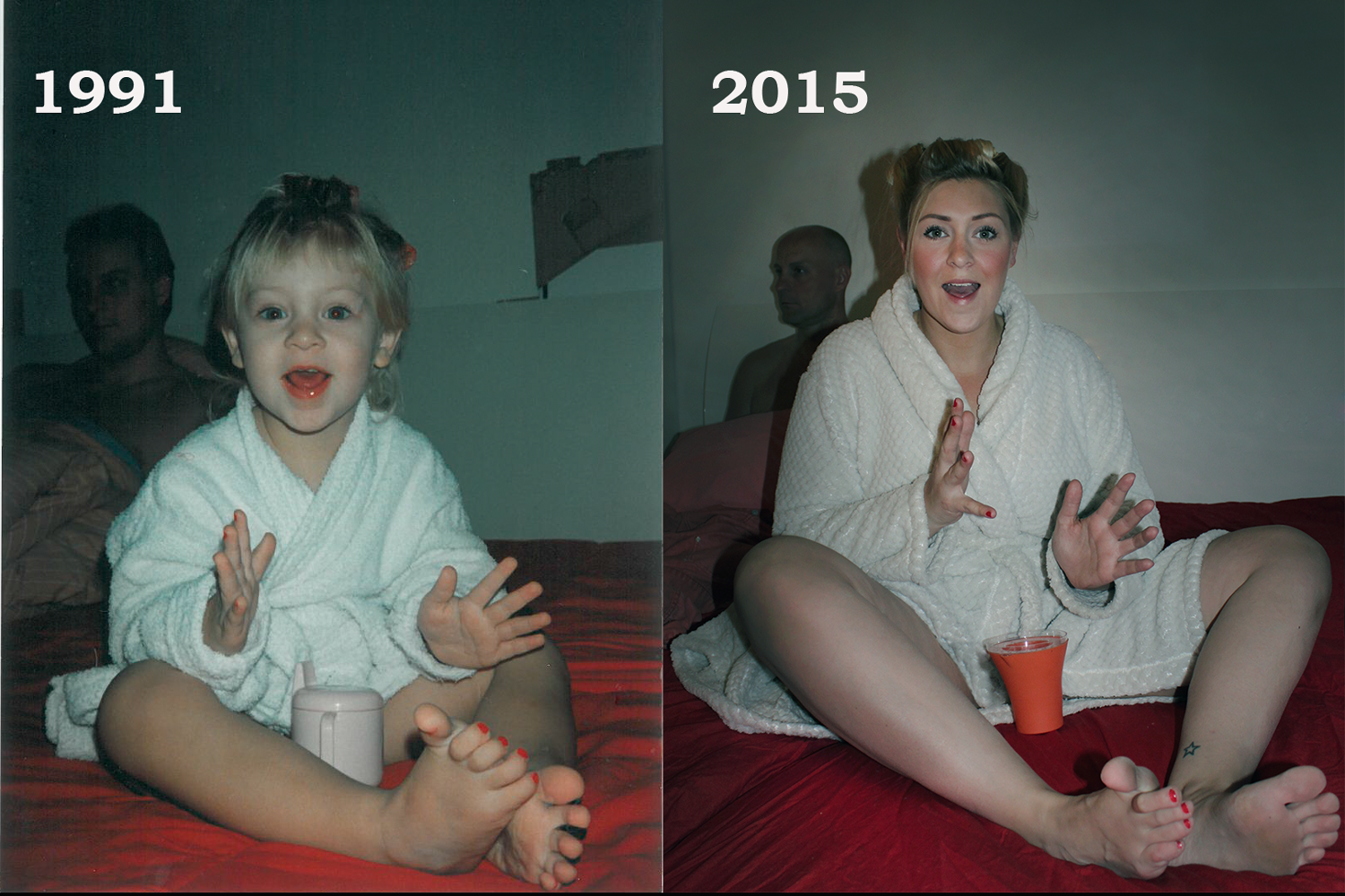 Barndomsbilder då och nu