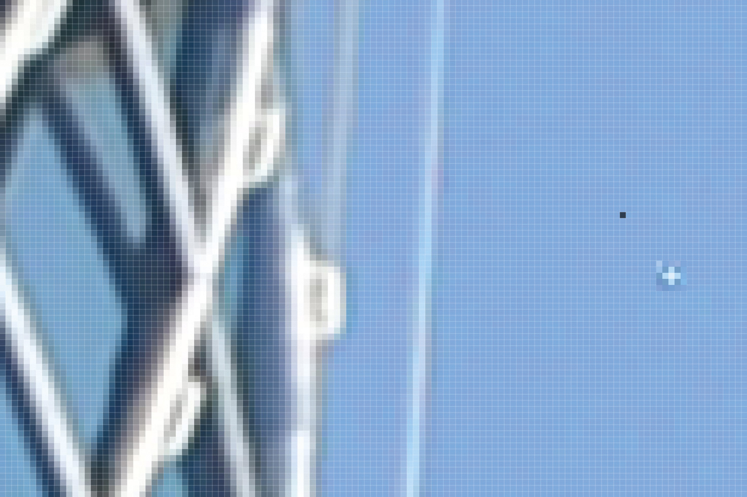 Døde og hængende pixels i billedet.