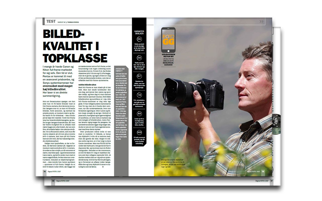 Digital FOTO tester 7 Full-frame kameraer
