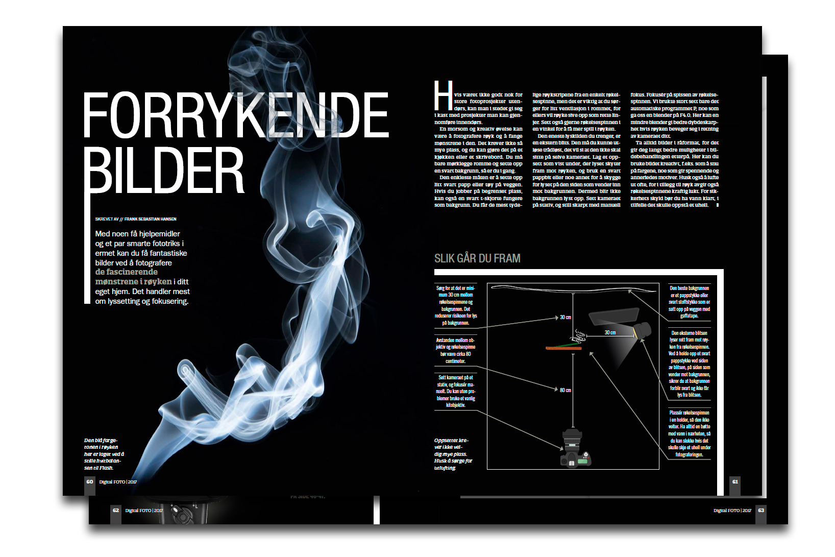 Forrykende bilder med røyk
