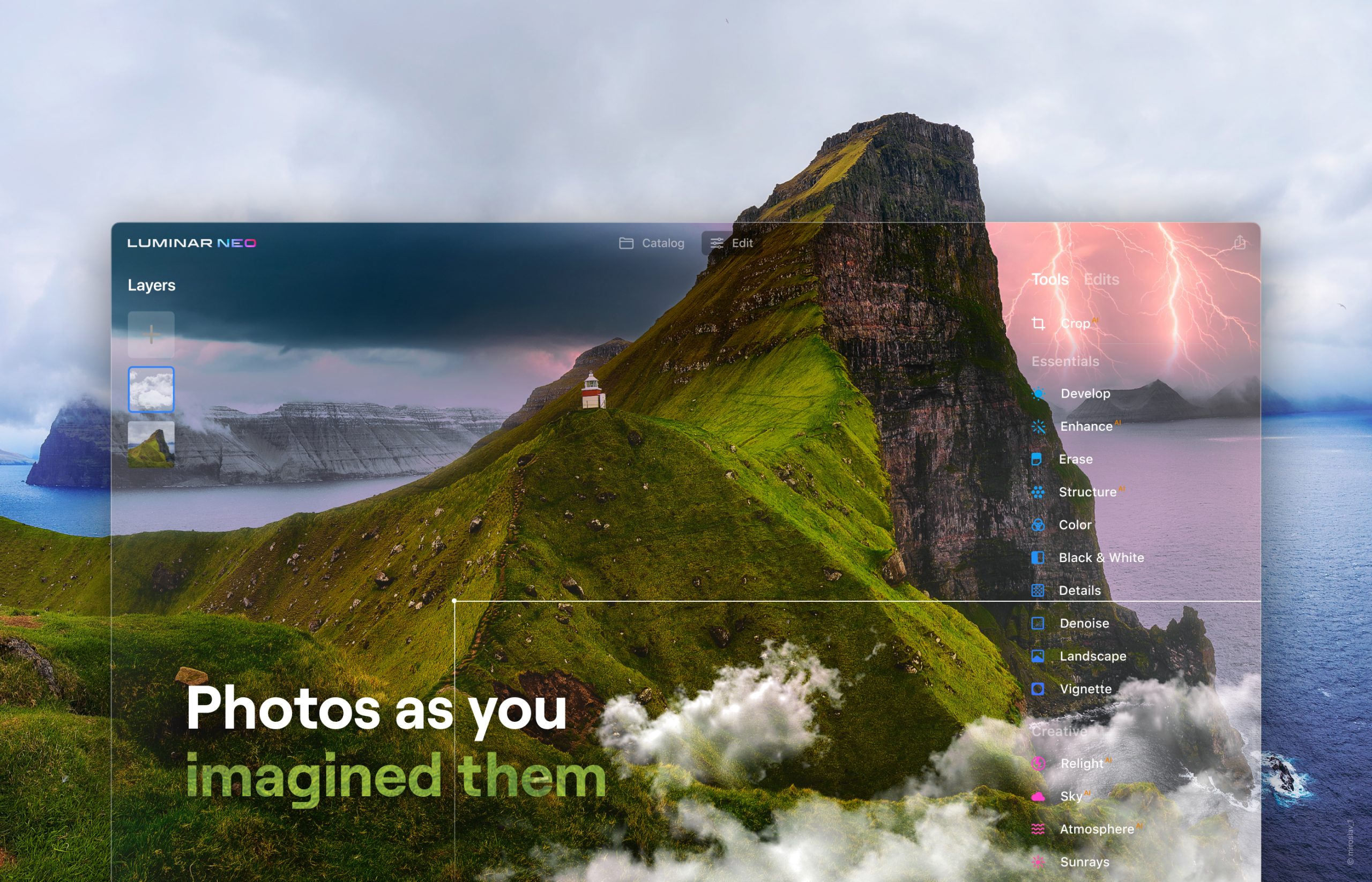 Nye funksjoner i Luminar Neo