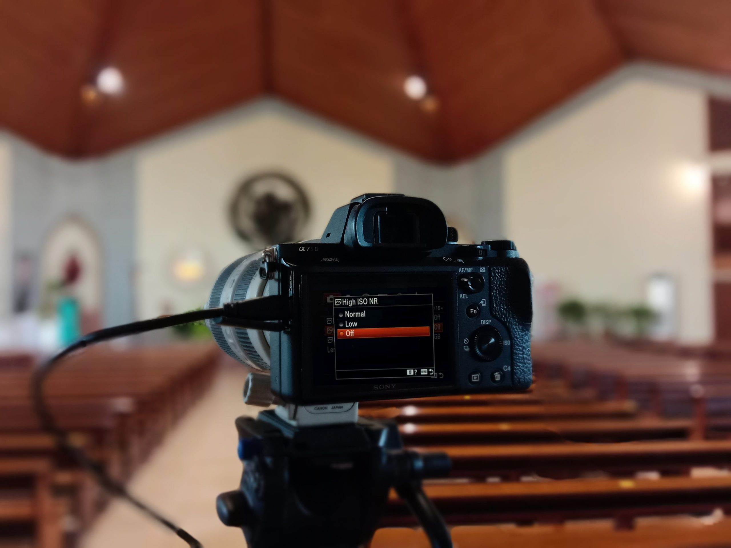 Kameramenyen på Sony-kamera.