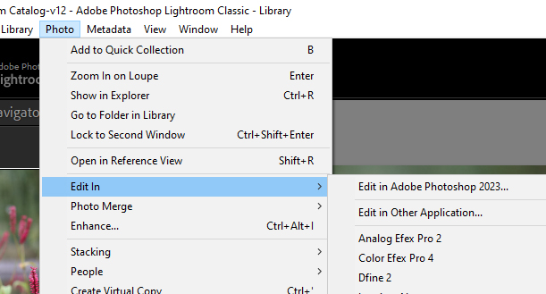 Adobe Photoshop Lightroom Classic.