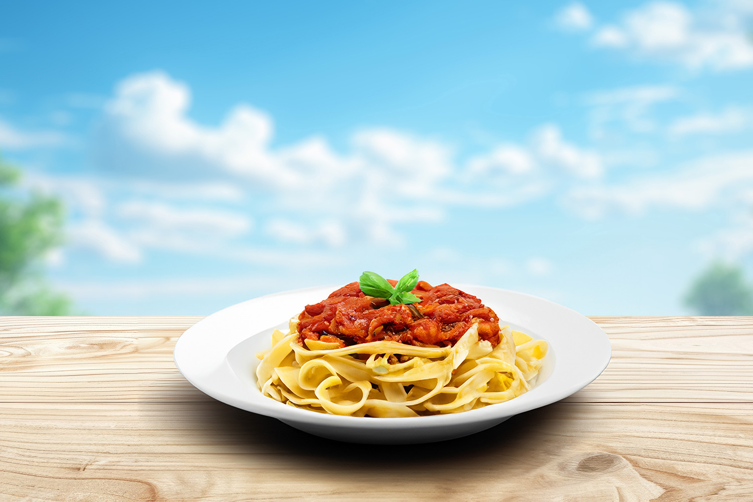 Tekoälyn luoma pasta-annos.