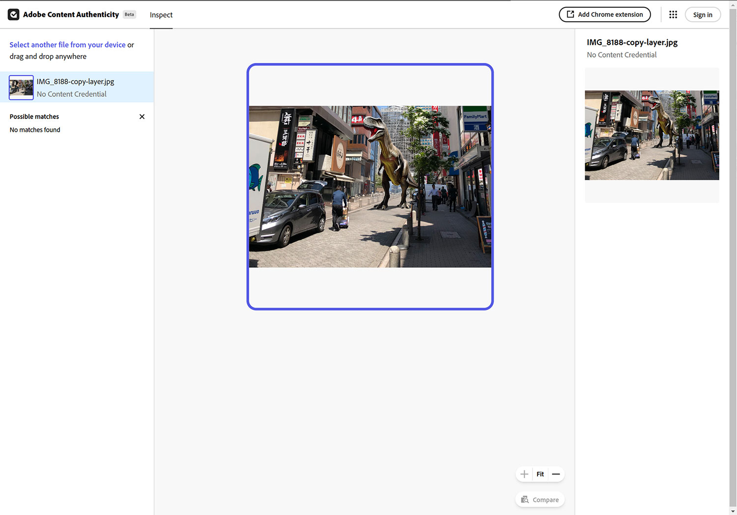Billede uden Content Credentials