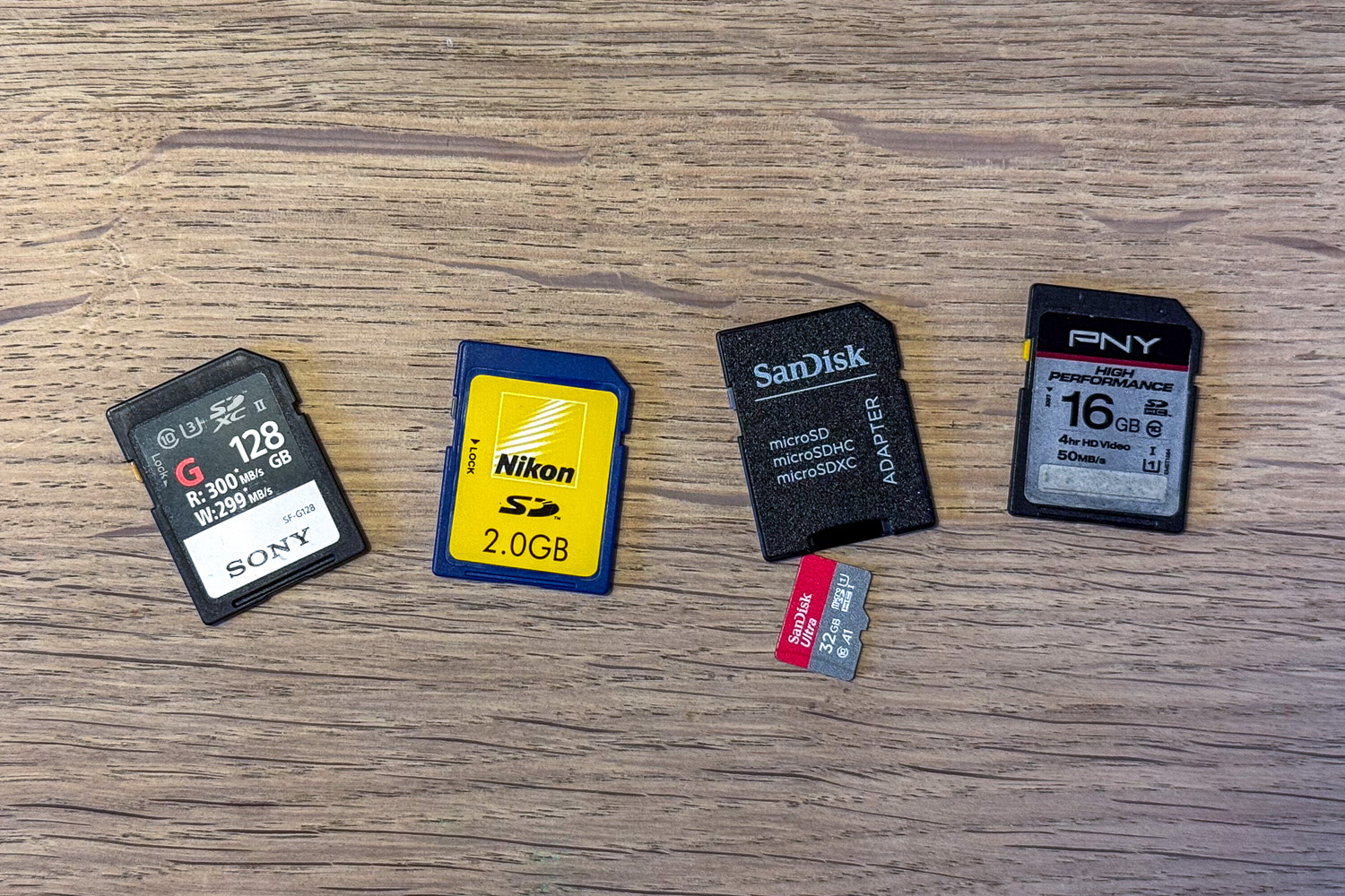Fyra SD-kort