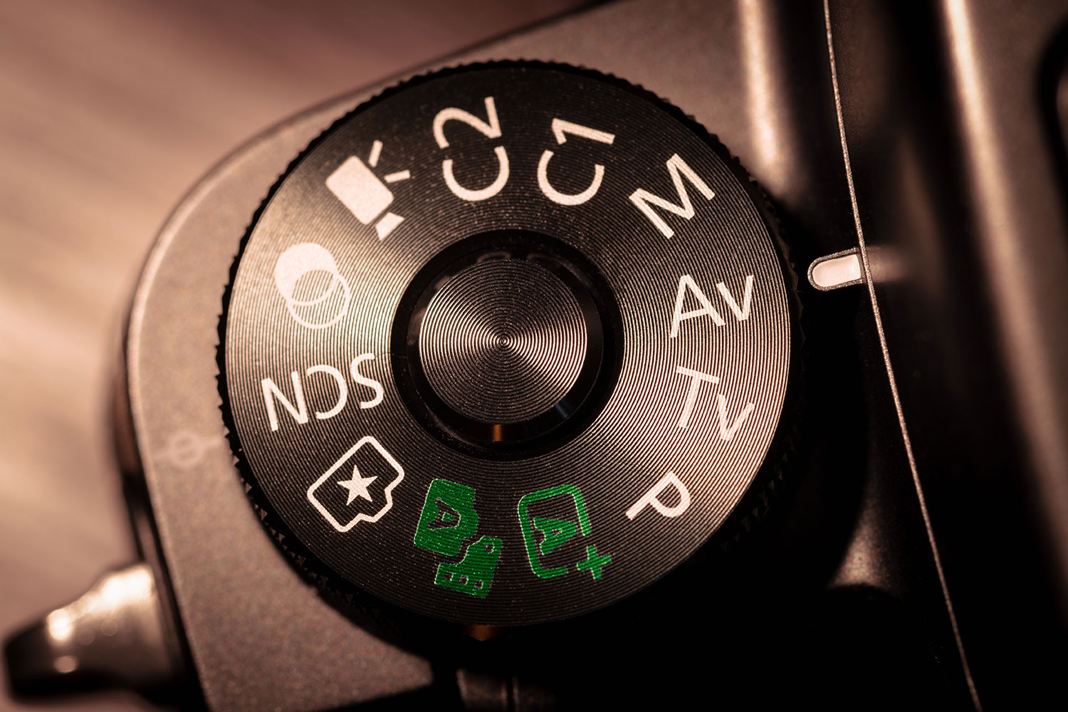 Programhjul på kamera