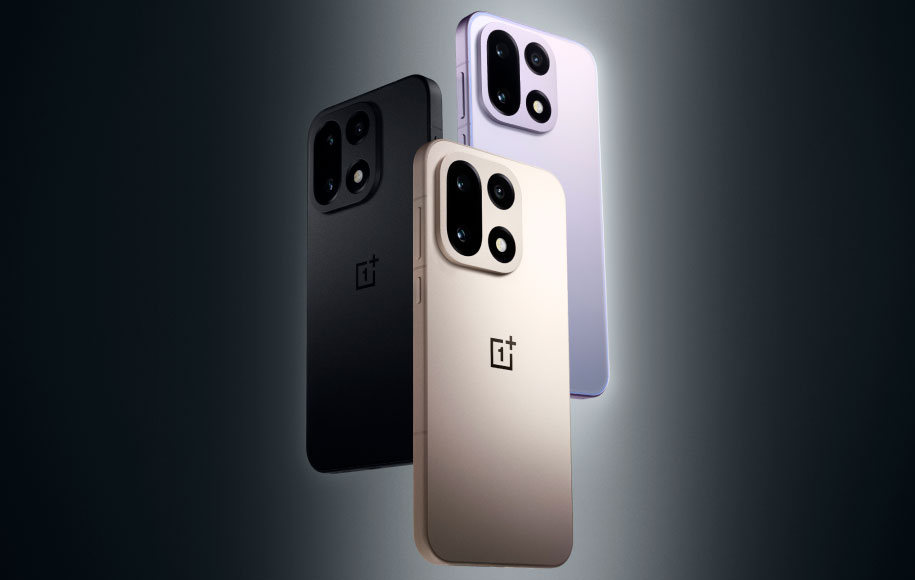 OnePlus 15 fås i tre forskellige farver.