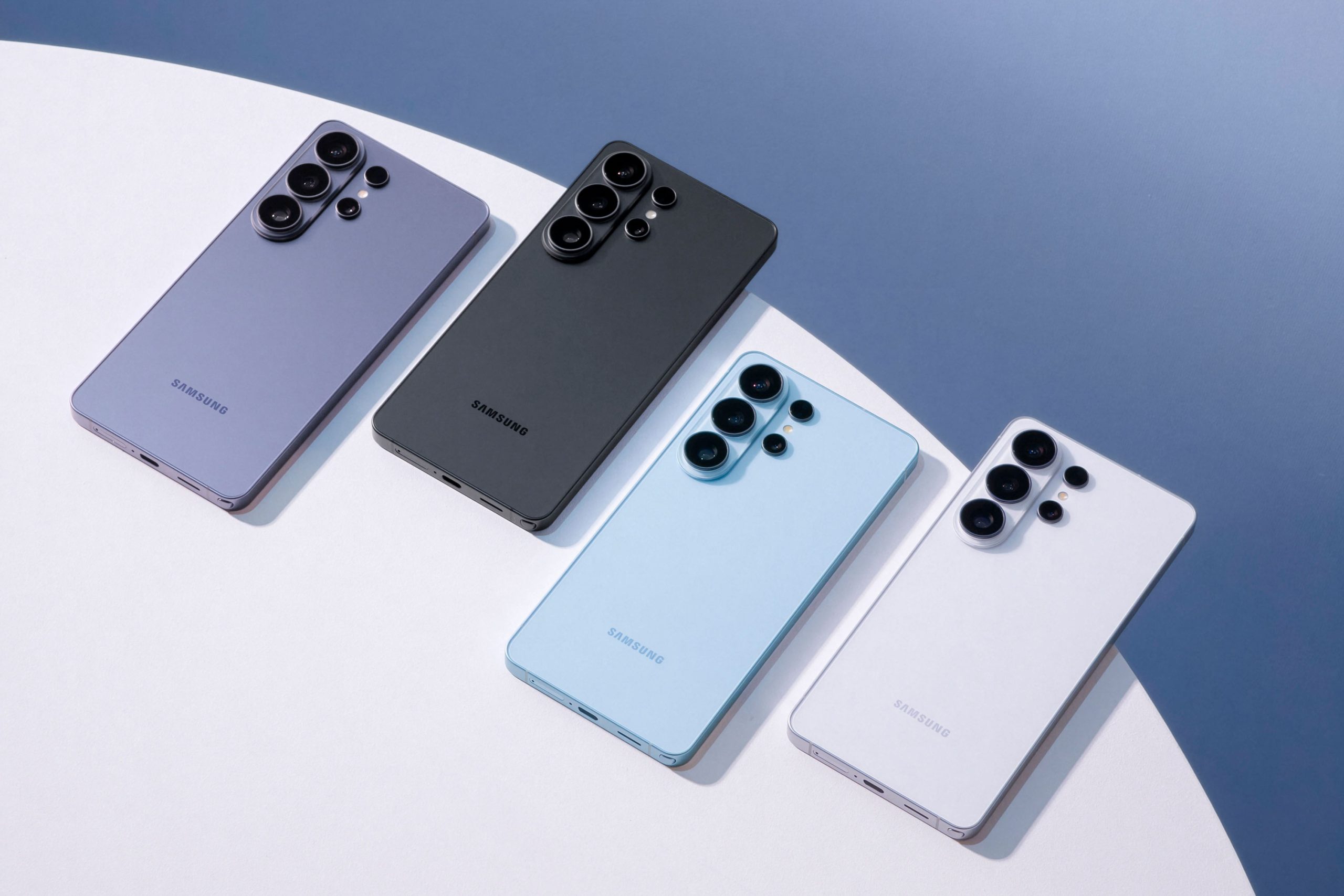 Samsung Galaxy S26 Ultra er tilgjengelig i fire farger.