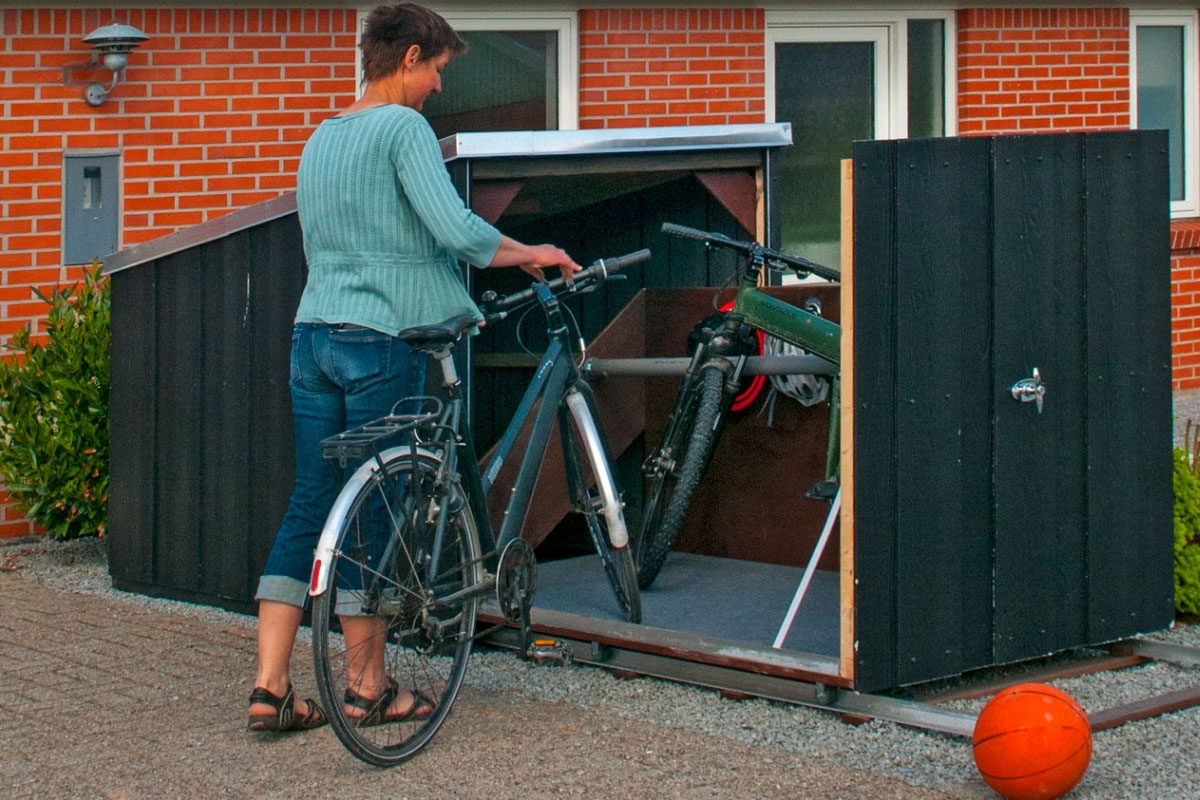 Bygg ditt eget cykelgarage på skenor