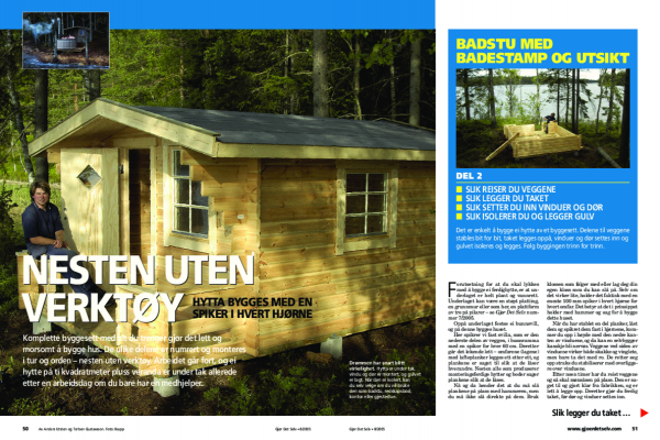 Bygge på liten hytte