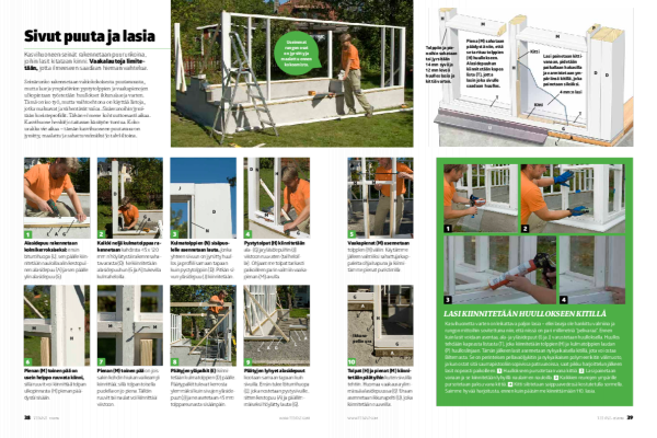 Kasvihuoneen seinien rakentaminen lasista