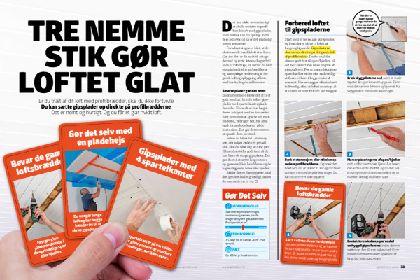 Gipsloft på profilbrædder