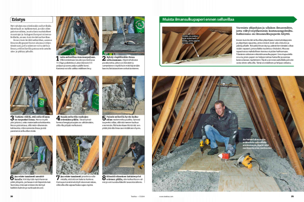 Tee itse: Lisäeristys selluvillalla