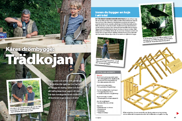 Bygg en koja i ett träd till barnen