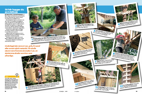 Bygg en koja i ett träd till barnen