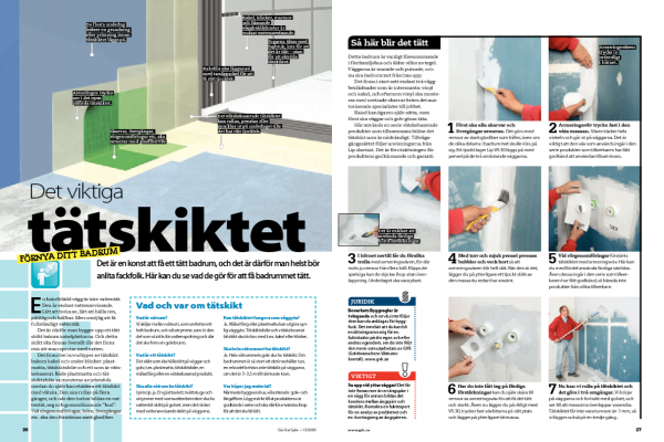 Tätskiktet är viktigast i badrummet