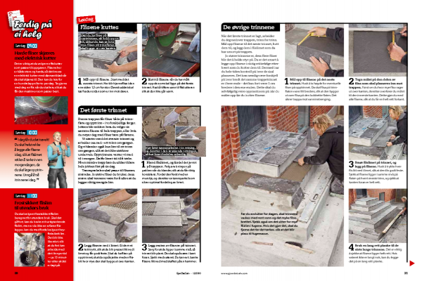 Legg fliser på utetrappen