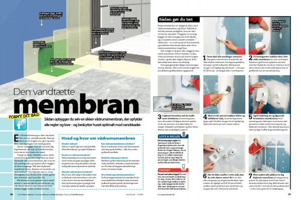 Lav vådrumsmembran i badeværelset
