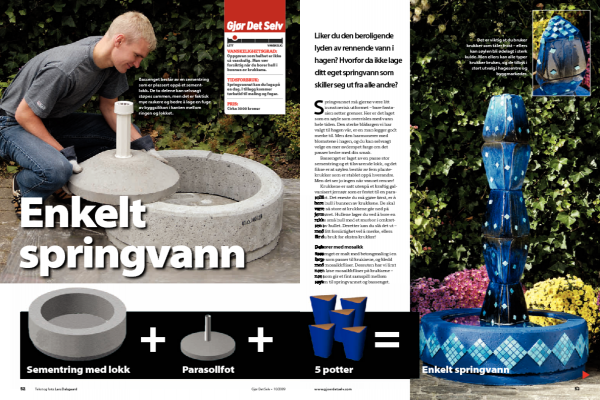 Lage fontene i hagen