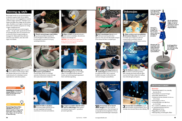 Lage fontene i hagen