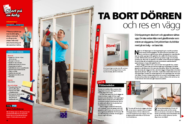 Ta bort dörren och res en vägg