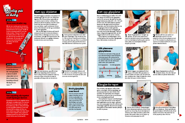 Blend døren så hullet blir usynlig