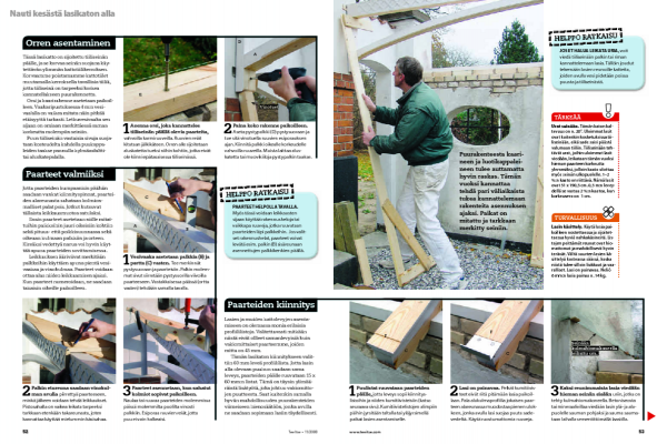 Lasikatto terassille rakennusohjeet