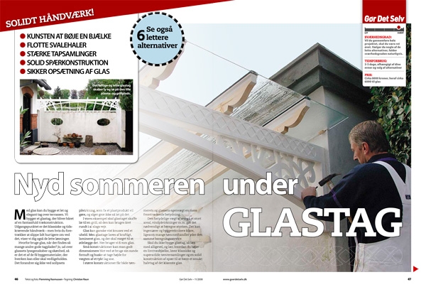 Glastag: Glastag til overdækket terrasse