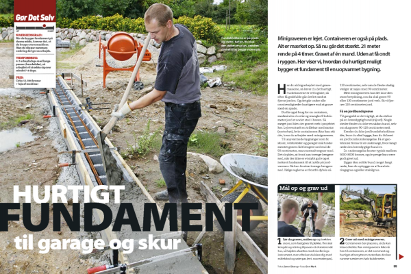 Støb fundament til skur og garage