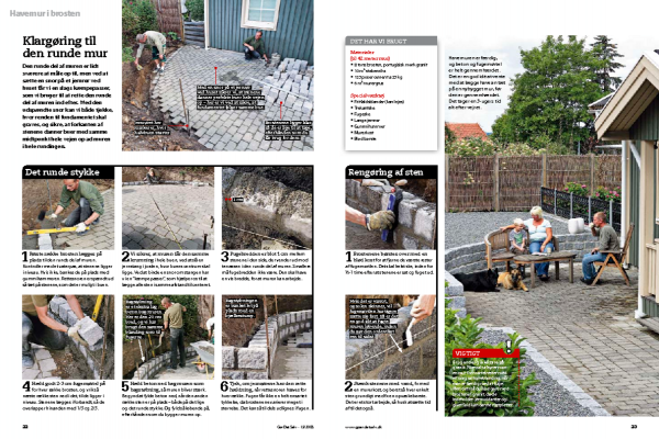 Brostensmur til haven