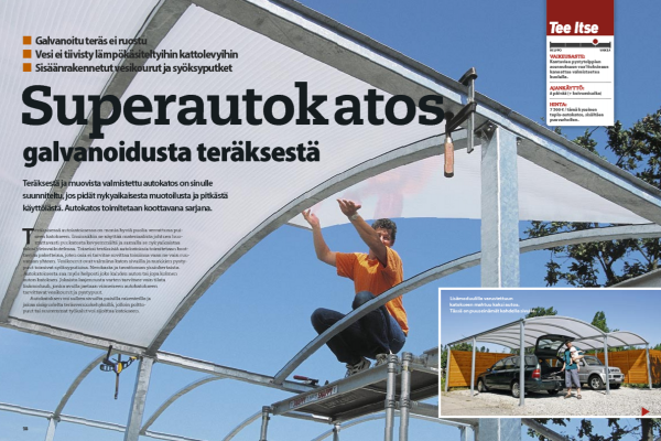 Superautokatos galvanoidusta teräksestä